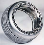 Camara de combust�o do tipo anelar vista do lado a montante do escoamento